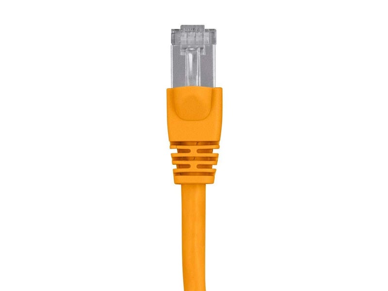 Monoprice Cat6A 1ft Yellow Patch Cable Double Shielded (S/FTP) 26AWG 10G Pure Bare Copper Snagless RJ45 Fullboot Series Ethernet Cable - Image 2
